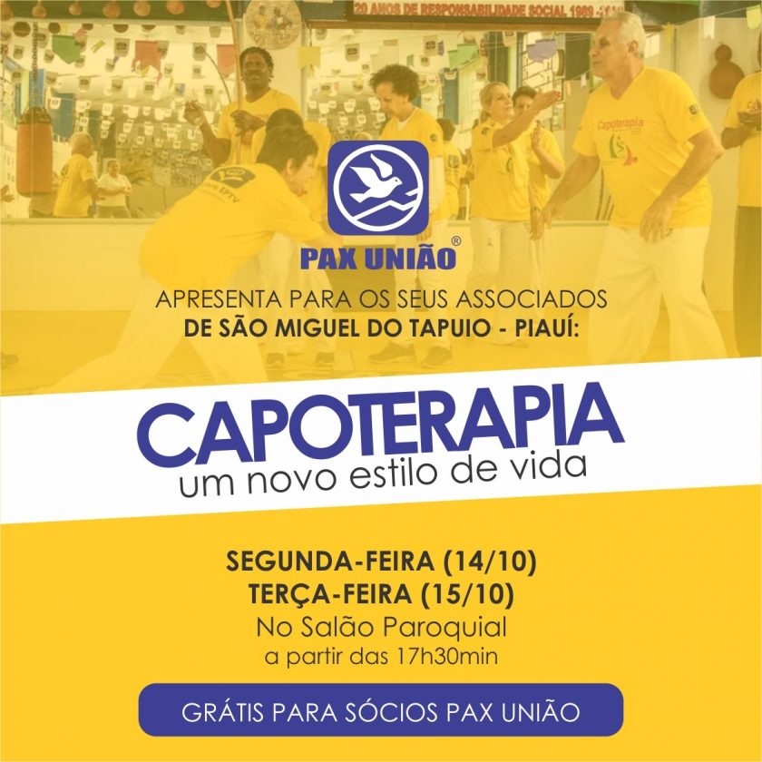 Pax União de São Miguel do Tapuio firma parceria com aulas de capoterapia para atender associados