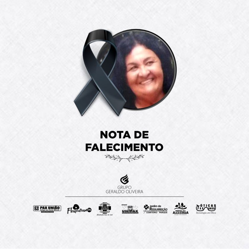 Nota de falecimento – Maria do Rosário da Silva